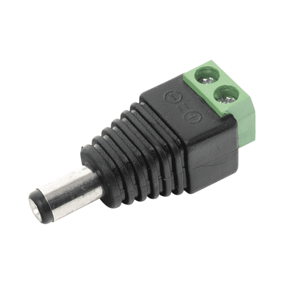 Adaptador Macho Tipo Jack de 3.5 mm (0.14 Pulgadas) Polarizado de 12 Vcc / Terminales Tipo Tornillo / Polarizado (+/-) / Ideal para Cámaras de Video Vigilancia