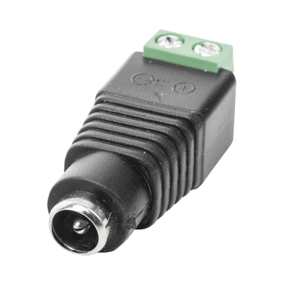 Adaptador Hembra Tipo Jack de 3.5 mm Polarizado de 12 Vcc / Terminales Tipo Tornillo / Polarizado (+/-) / Ideal para Cámaras de Video Vigilancia