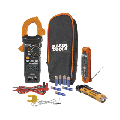 Kit de Prueba Eléctrica HVAC para Aire Acondicionado, Calefacción, Minisplits, etc. Medición de Voltaje CA/CC, Resistencia, Frecuencia, Capacitancia, Diodos, Temperatura, Ciclo, Micro Amperio