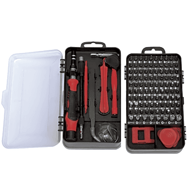 Juego de Reparación de Pantallas o Dispositivos Electrónicos de Uso Fino con 115 piezas con Estuche de Almacenaje.