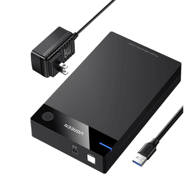 Carcasa de Disco Duro para  3.5" y  2.5" (Enclosure) | Con Cable USB 3.0 | Para HDD 3.5" / SSD 2.5" | SATA I/II/III | UASP | Hasta 16 TB | Compatible con Windows, Linux, Mac OS | No Requiere 